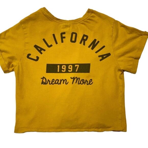 Vibe N' Yellow Short Sleeve California Dreamin' 1997 Baby Crop Tee - Picture 3 of 5